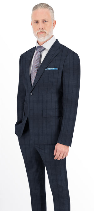 Iron Grey With Shadow Grey Stripe Suit