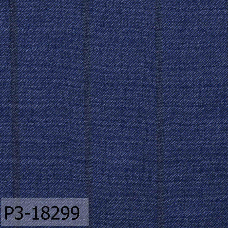 Navy Blue With Space Blue Stripe Suit