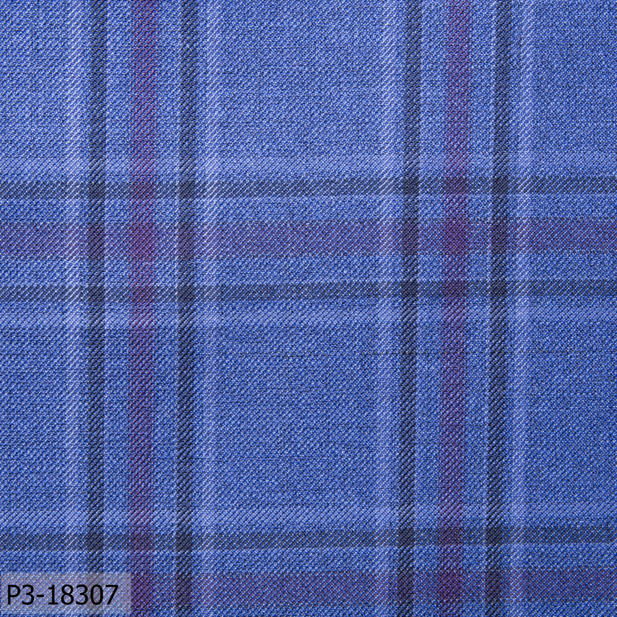 Sapphire Blue With Dark Check Pant