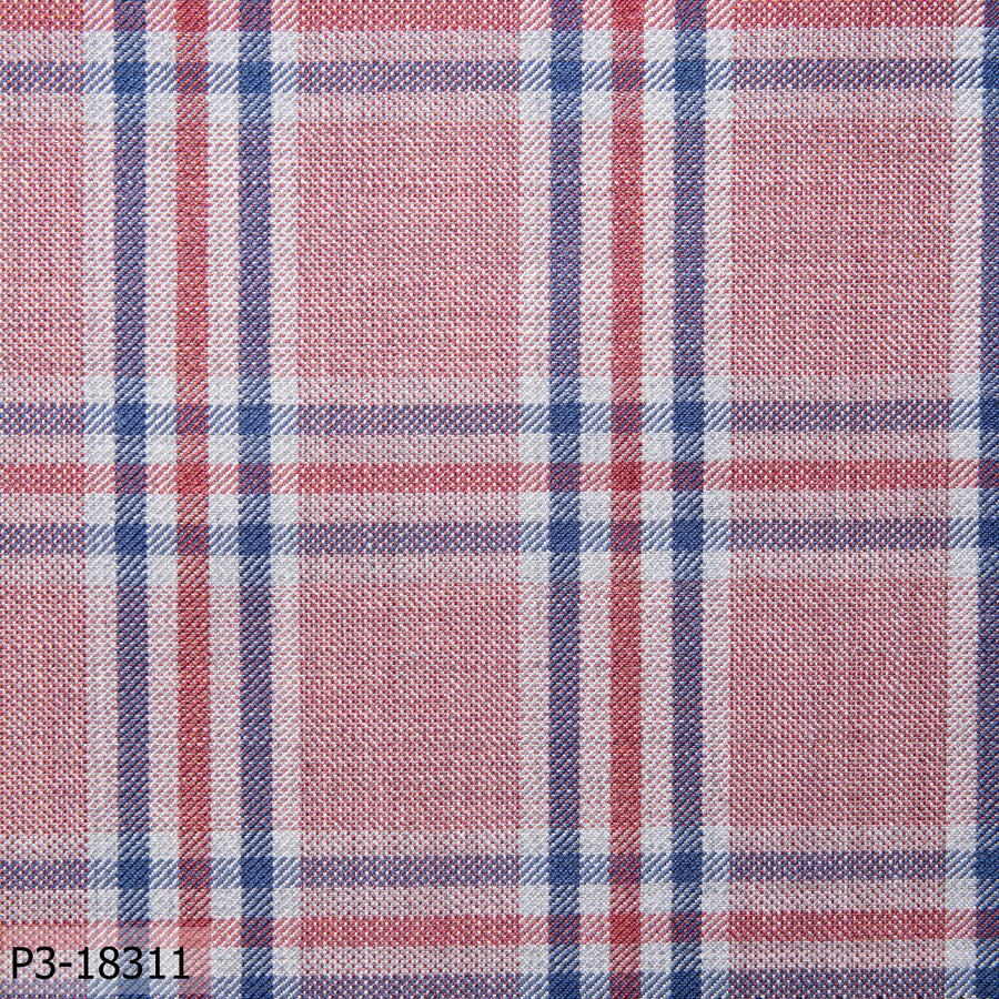 Pink With Blue And Red Check Suit