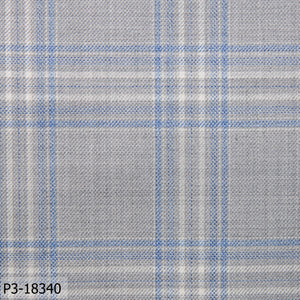 Smoke Grey With Light Blue Check Suit