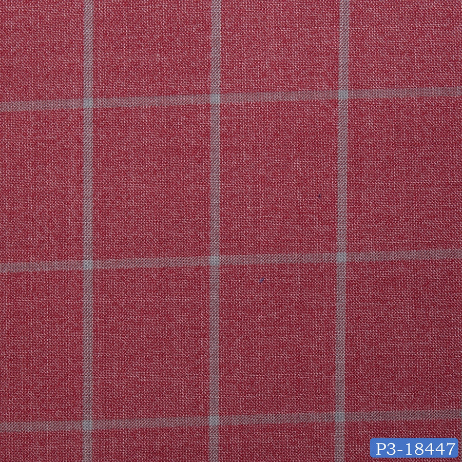 Coral Red Windowpane Vest