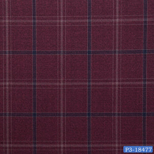 Burgundy Red Check Suit