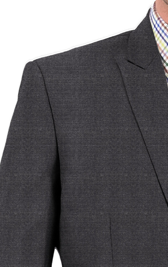 Shadow Grey With Light Grey Pin Head Plain Flannel Suit