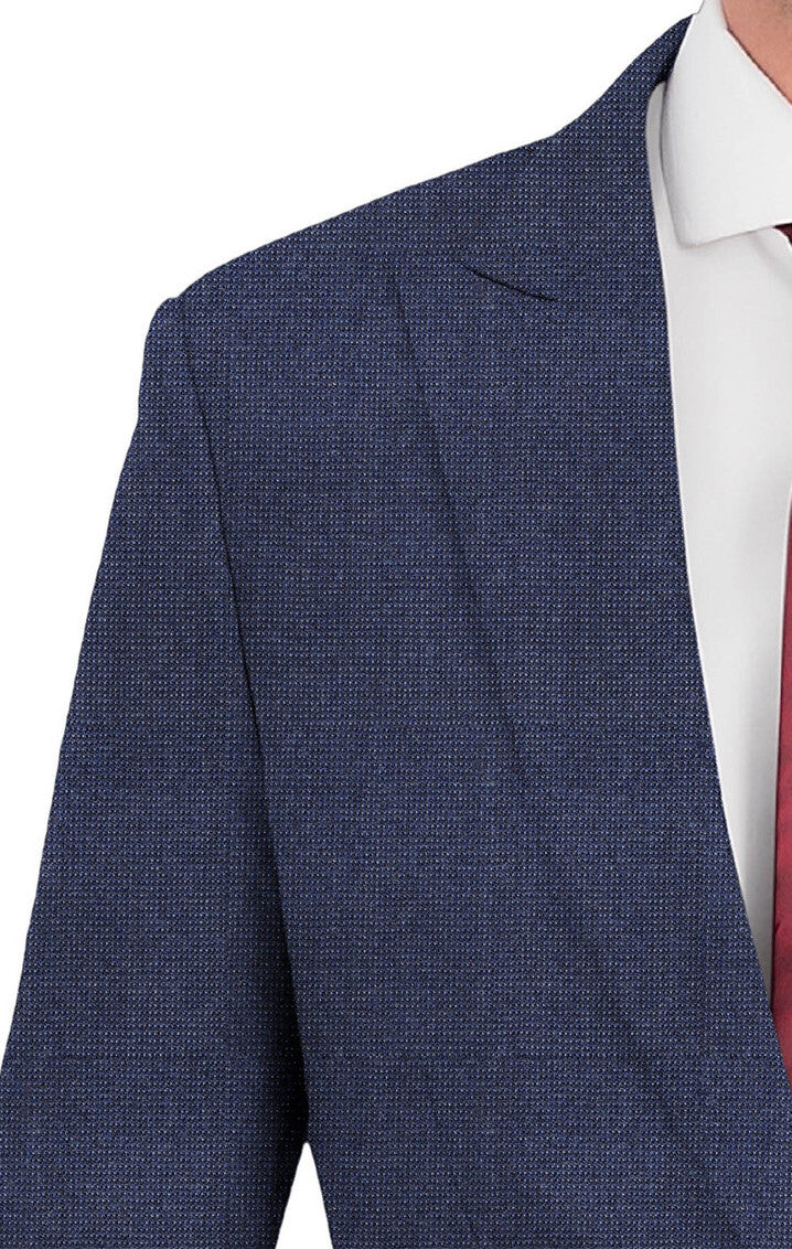 Space Blue With Air Force Blue Pin Head Plain Flannel Suit - Nasir Suits Space Blue With Air Force Blue Pin Head Plain Flannel Suit - Nasir Suits