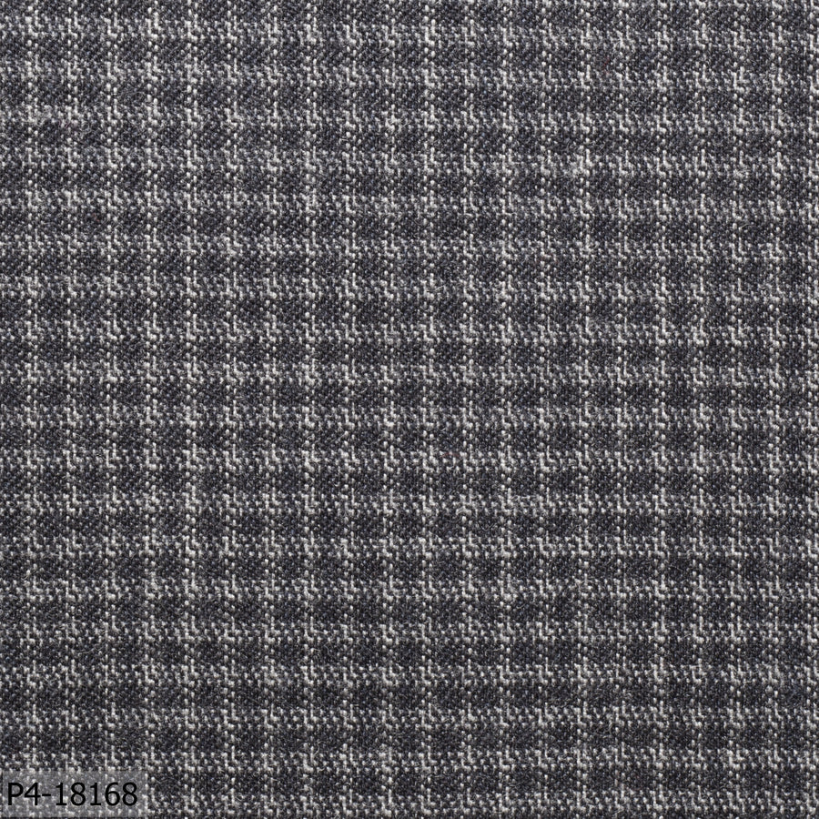 Charcoal Grey And White Check Flannel Vest