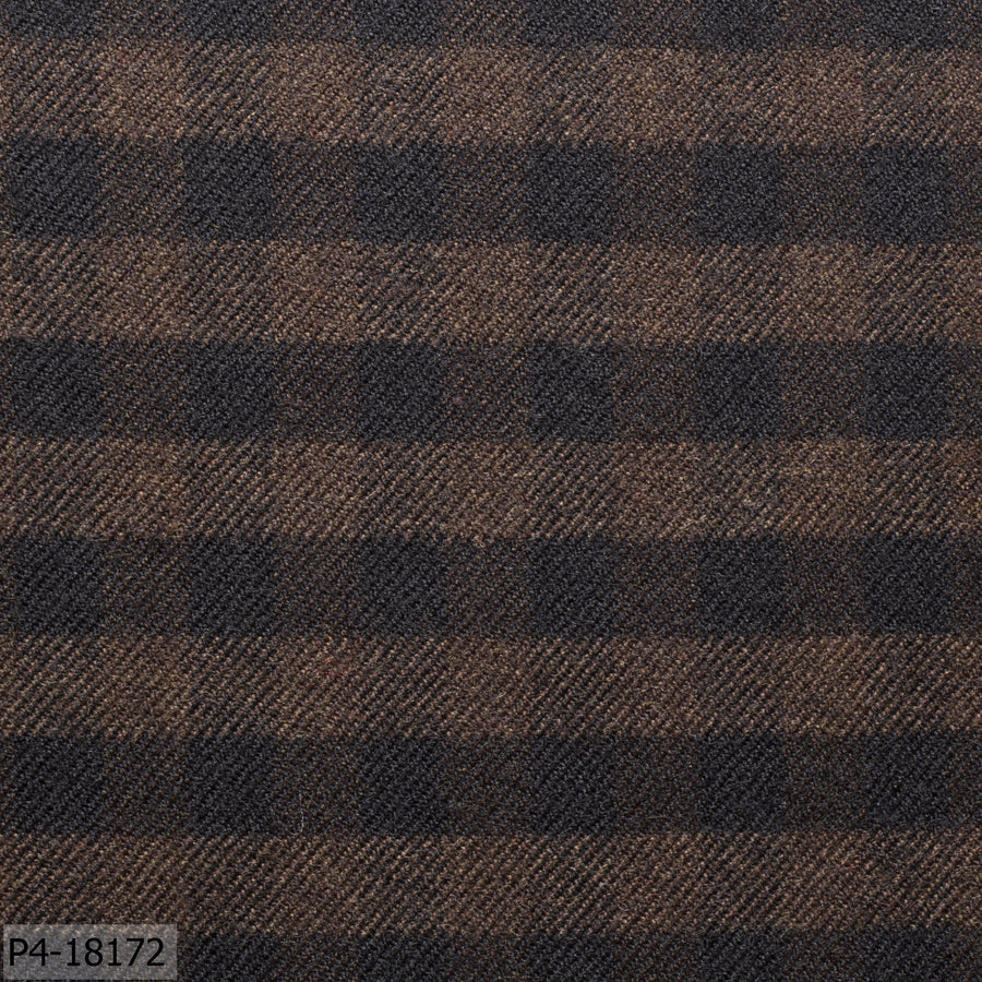 Brown And Shadow Gingham Check Flannel Jacket