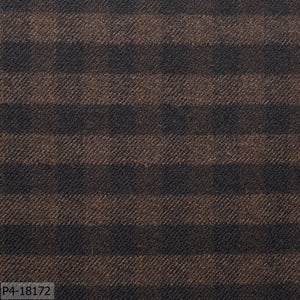 Brown And Shadow Gingham Check Flannel Suit