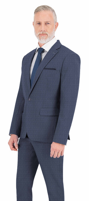 Anchor Grey And White Texture Plain Flannel Suit