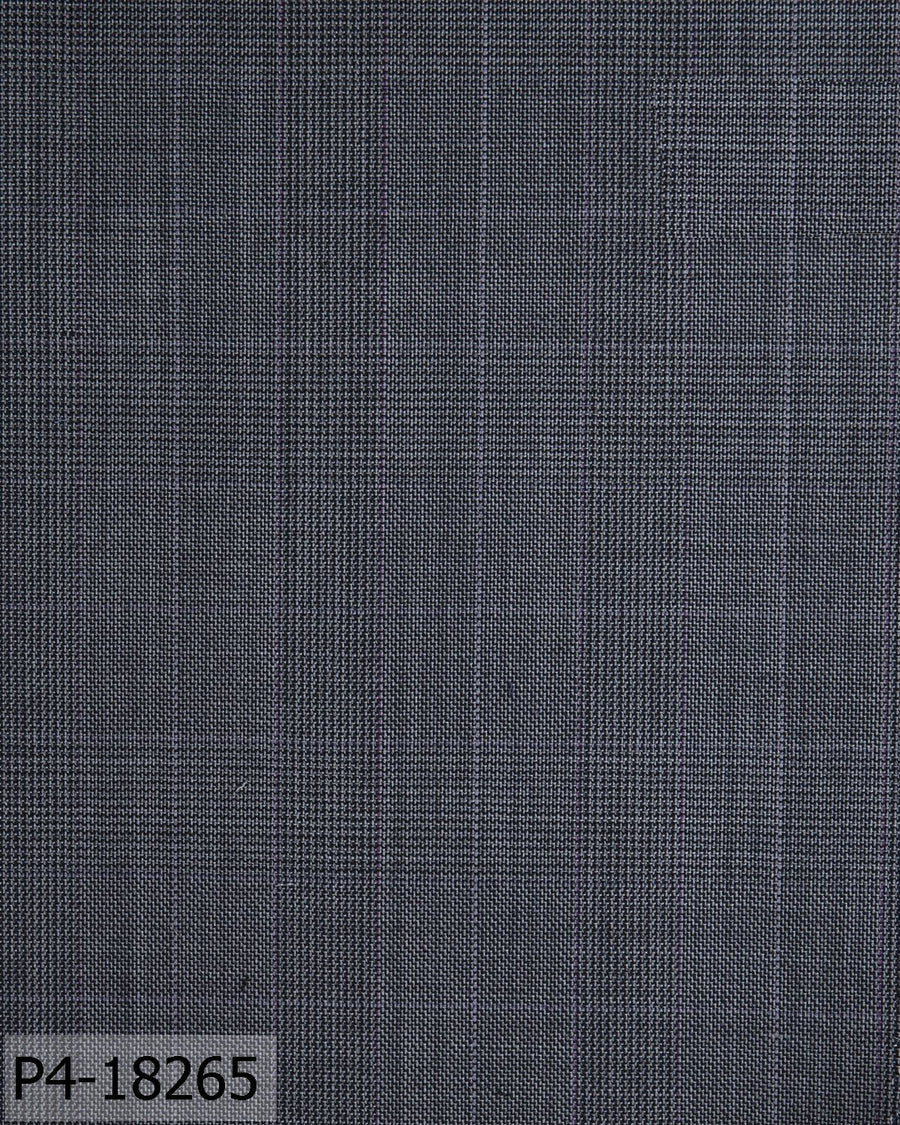 Stone Grey with Dark Prince of Wales Check Flannel Suit