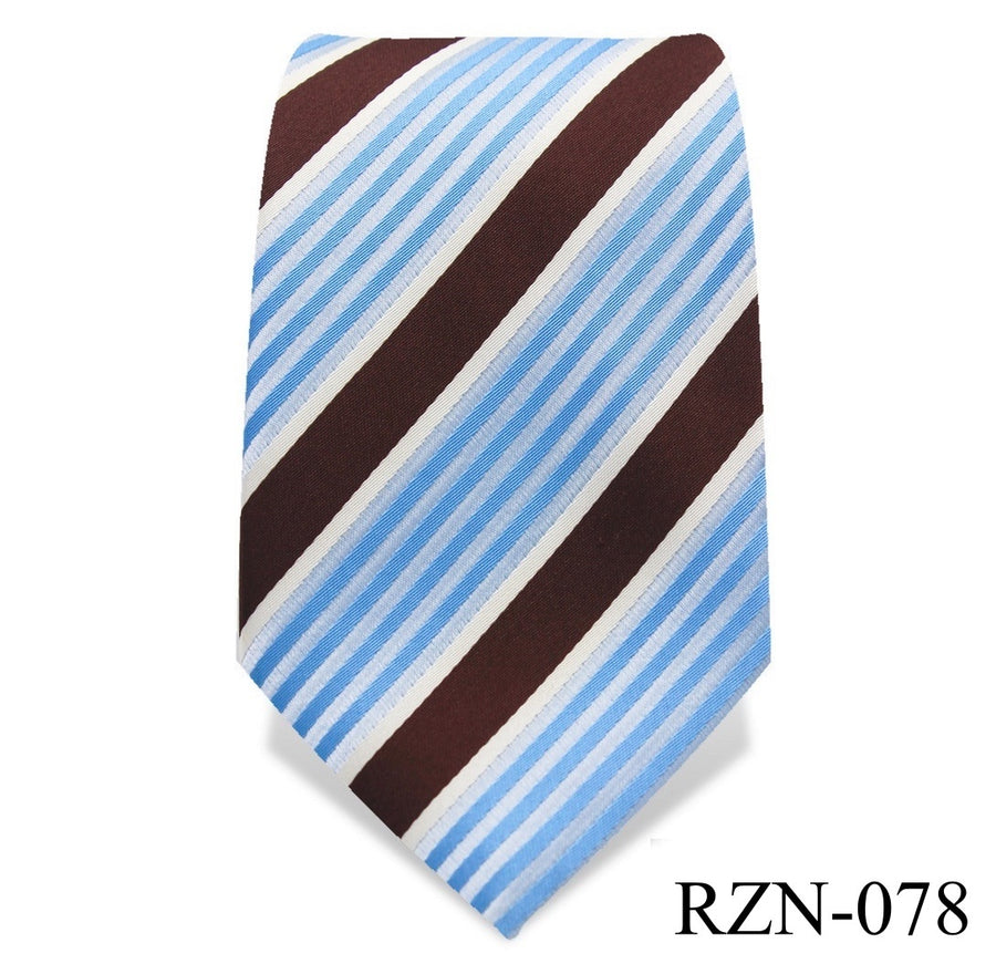 Blue and Black Striped Tie