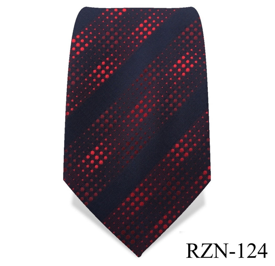 Blue with Red Striped Tie