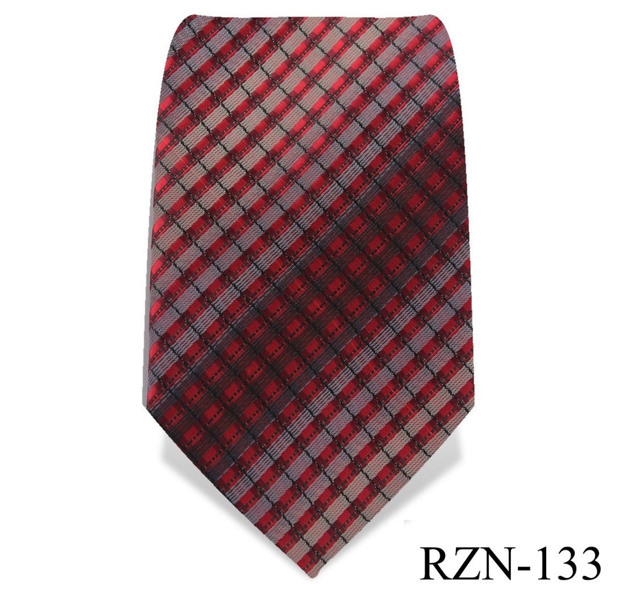 Rust Red Gingham Check Tie