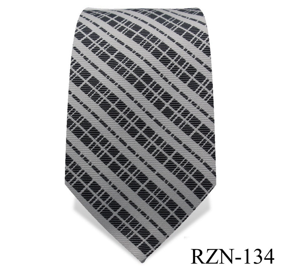 Lava Grey Gingham Check Tie