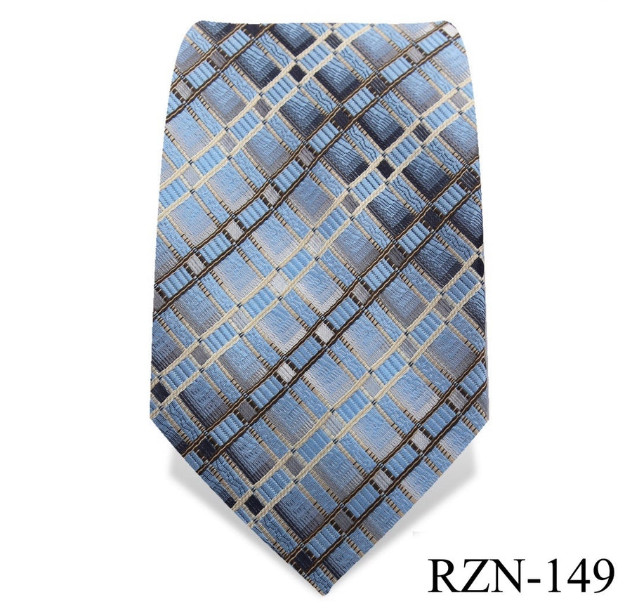 Electric Blue Checkered Tie