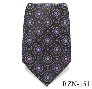 Grey with Blue Paisley Tie