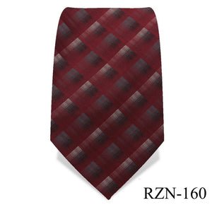 Berry Red Checkered Tie