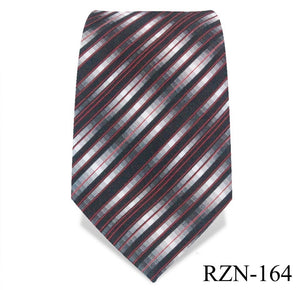 Grey and Black Striped Tie