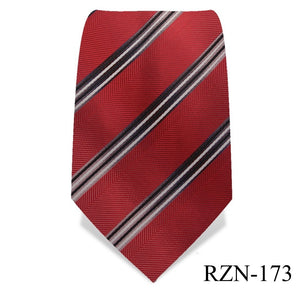 Red with Black Striped Tie