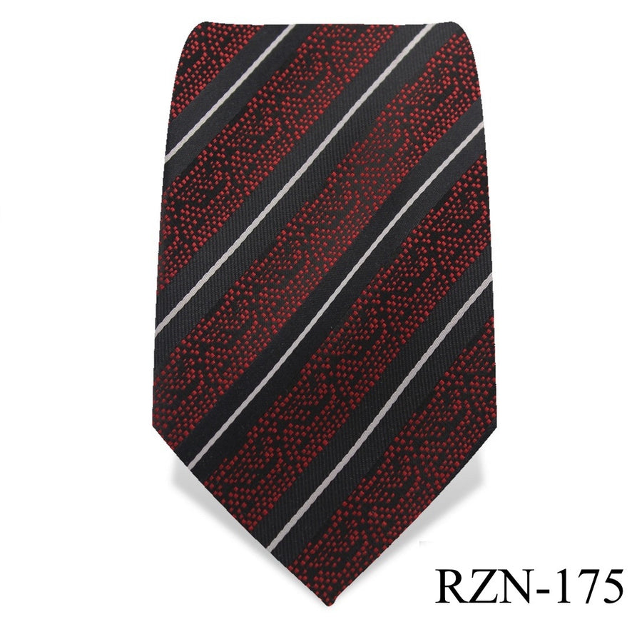 Red with Black Striped Tie