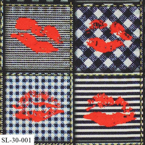 Multi Print Lips Pocket Square