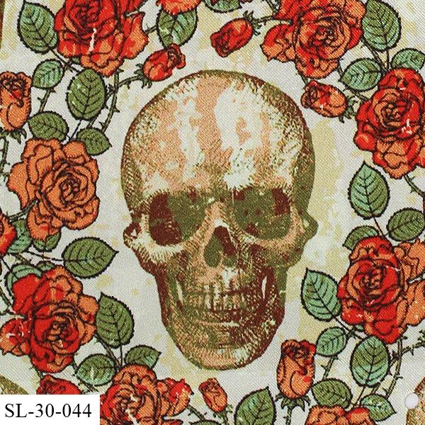 Flowers and Skull Pocket Square