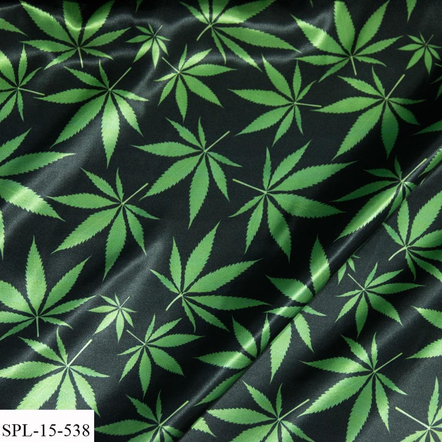 Green and Black Leaf Pocket Square