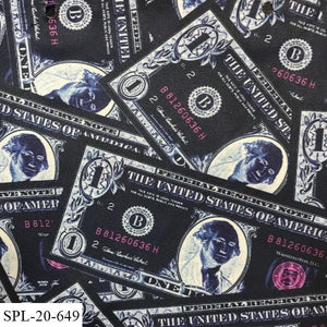 Black and White $1 Bill Pocket Square