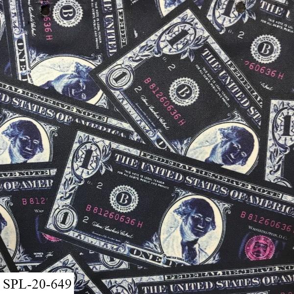 Black and White $1 Bill Pocket Square