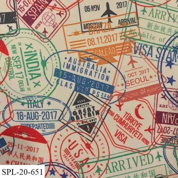 Passport Stamp Pocket Square