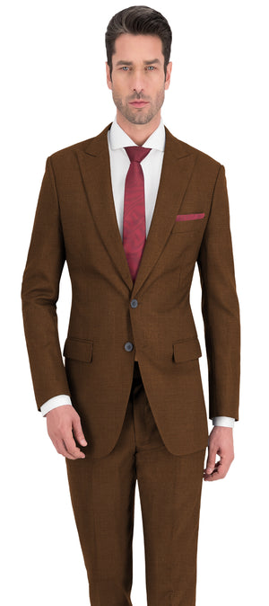 Peanut Brown Plain Suit