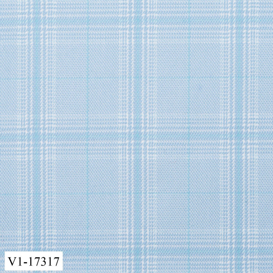 Light Electric Blue Check Vest