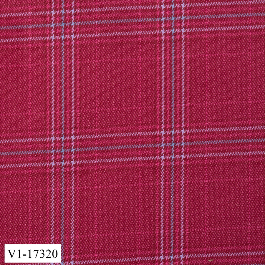 Red with Light Blue Check Vest