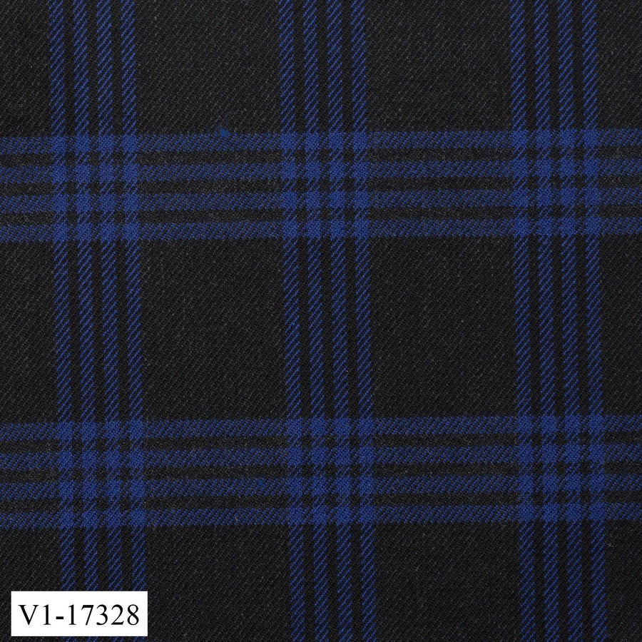 Charcoal Grey with Blue Check Pant