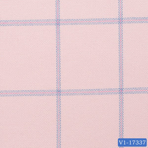 Light Pink with Blue Windowpane Pant