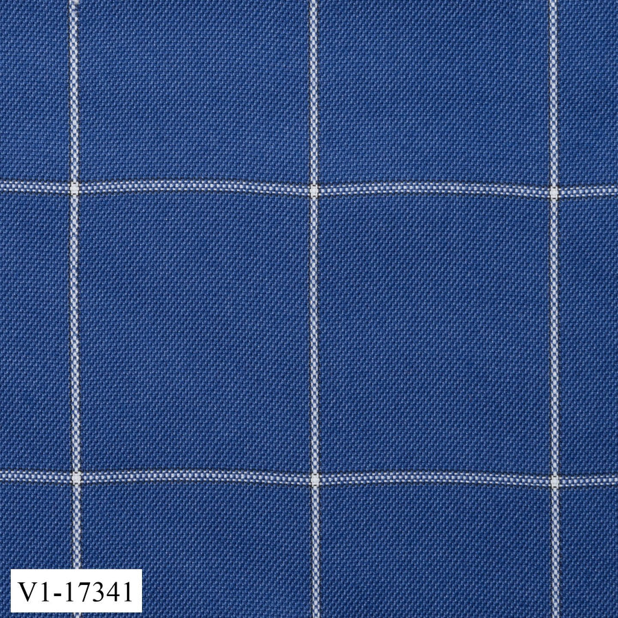 Sapphire Blue Thick Windowpane Suit