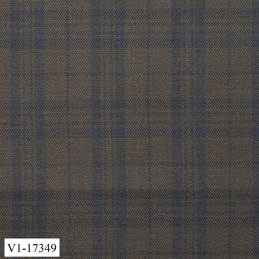 Light Brown with Blue Check Suit