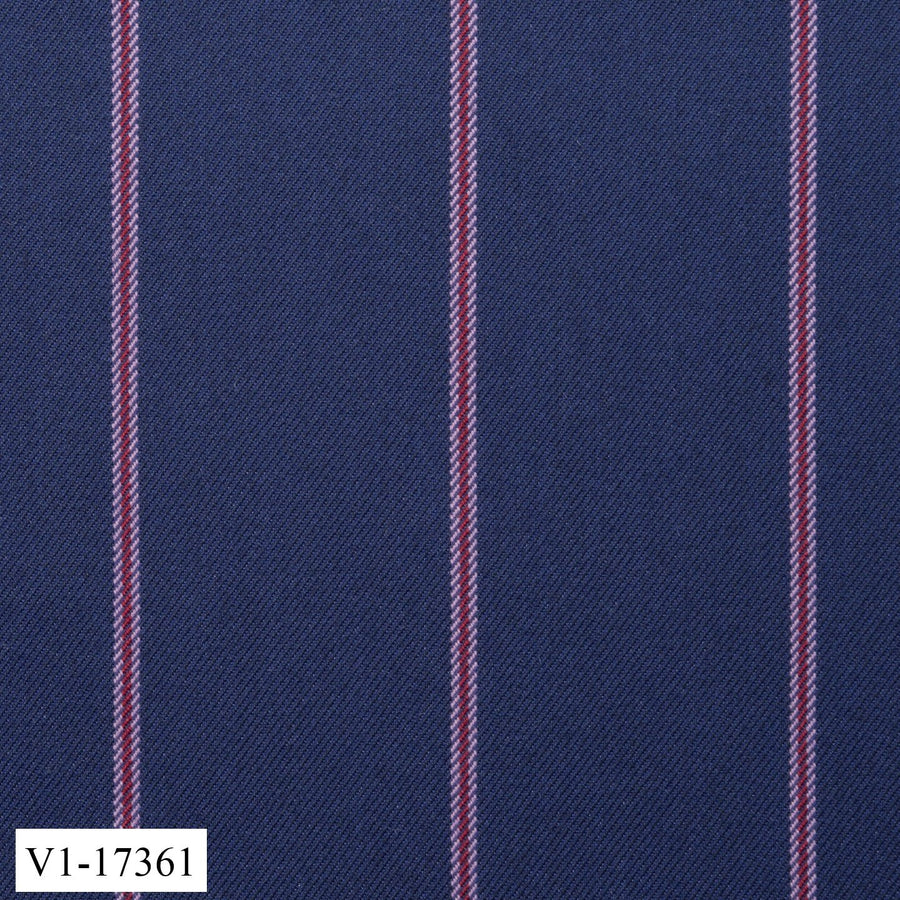 Space Blue Wide Stripe Suit