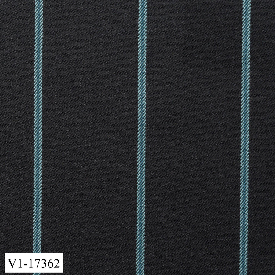 Black with Light Blue Wide Stripe Vest