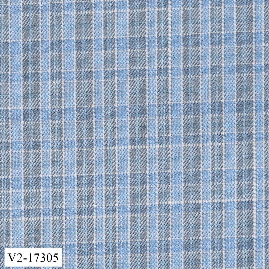 Blue and Grey Check Vest