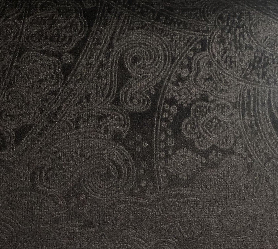 Black Paisley Velvet Vest