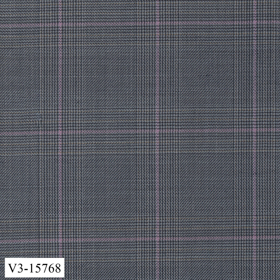 Light Steel Grey Prince of Wales Check Suit