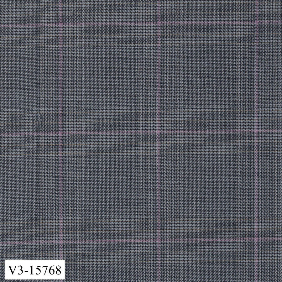 Light Steel Grey Prince of Wales Check Pant