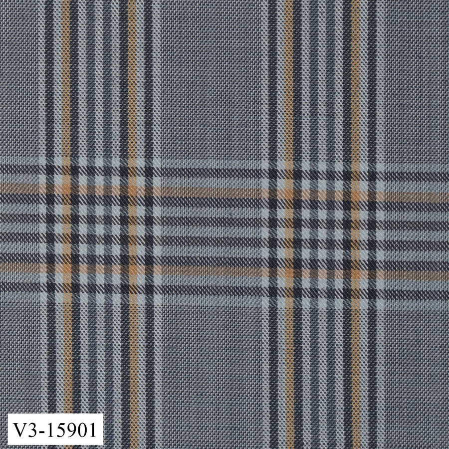 Pewter Grey With Orange Check Pant