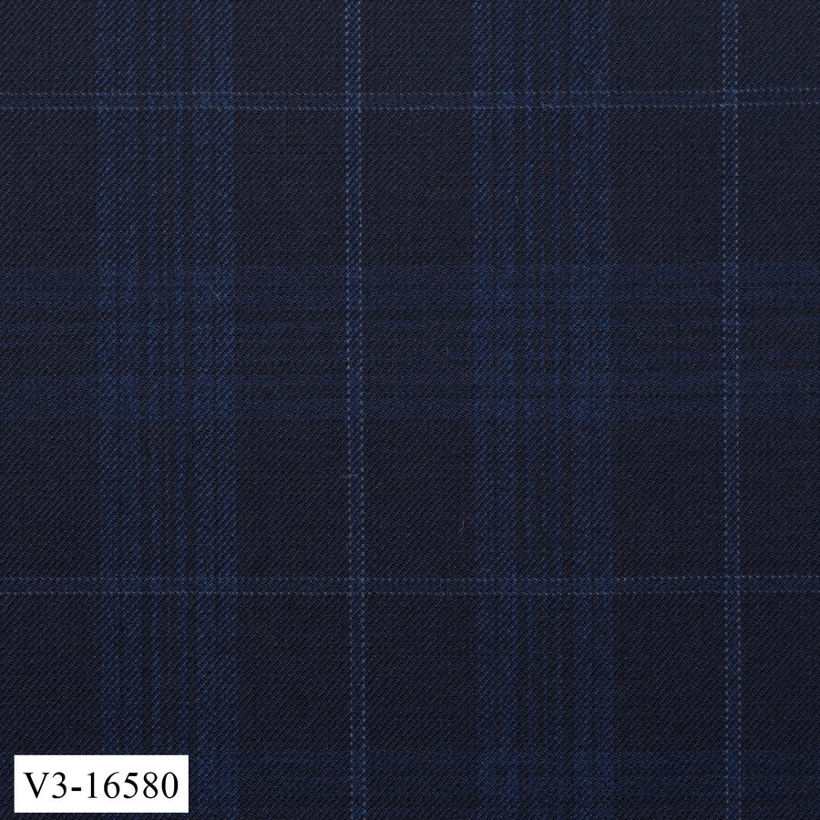 Prussian Blue with Blue Check Pant