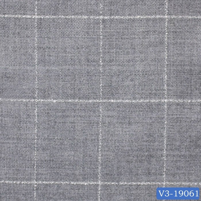 Light Grey Check Windowpane Long Suit