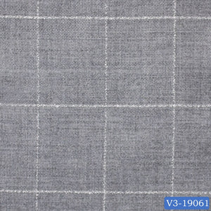 Light Grey Check Windowpane Regular Suit