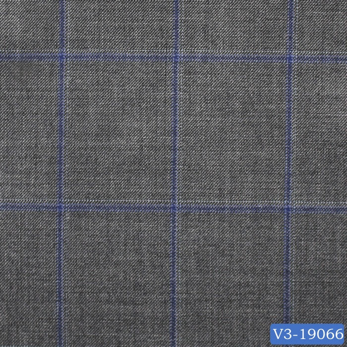 Steel Grey with Blue Windowpane Vest