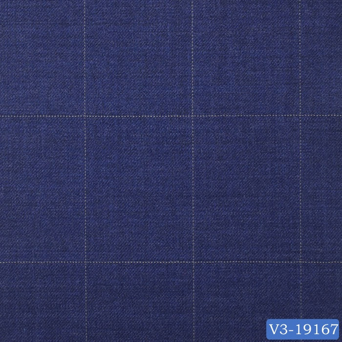 Ash Blue Check Windowpane Regular Suit