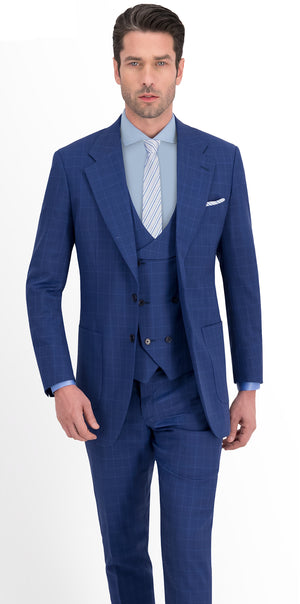 Egyptian Blue with Blue Check Suit